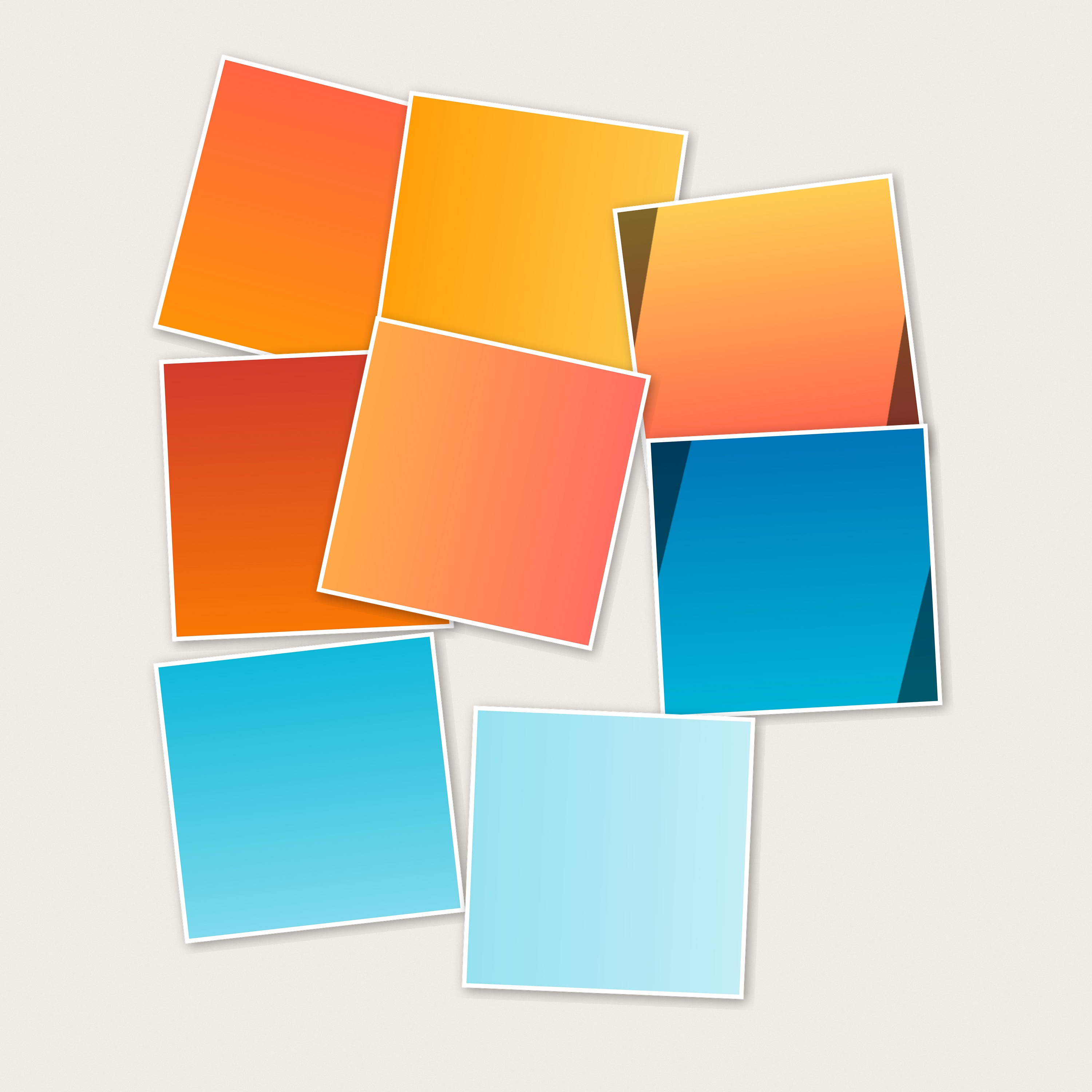 Scattered Polaroid Collage